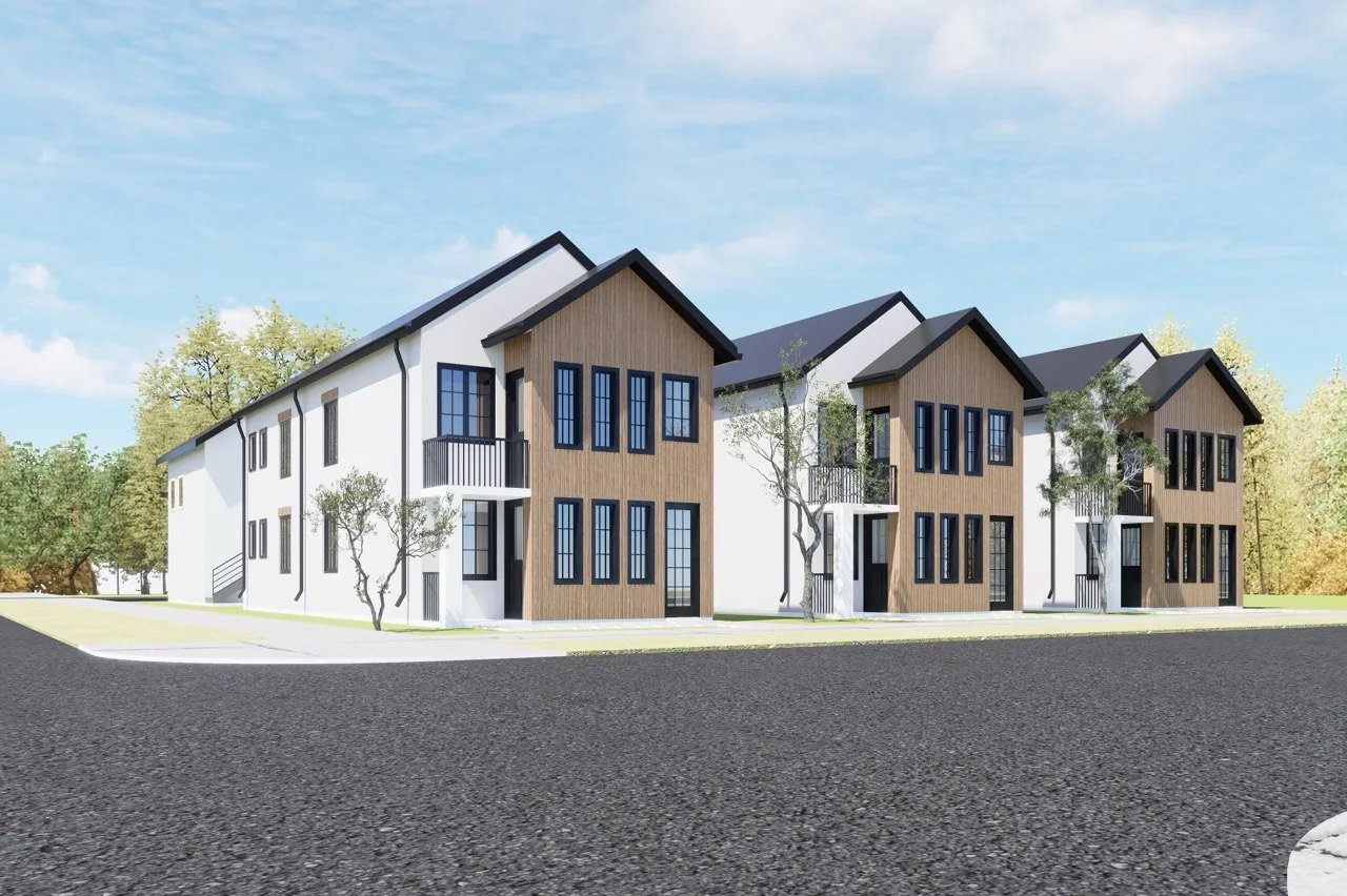 Architectural rendering of a new residential construction project